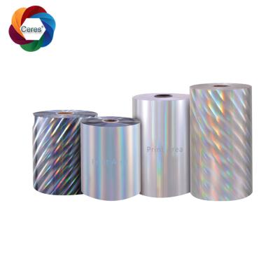 China Silver BOPP Thermal Lamination Film 18 Mic Transparent Holographic Lamination Film for sale