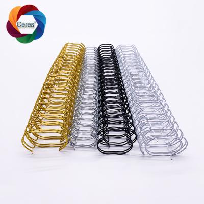 China 2 To 1 Spiral Binding Wire 1.4mm Twin Ring Pantone Double Notebook Spring Binder for sale