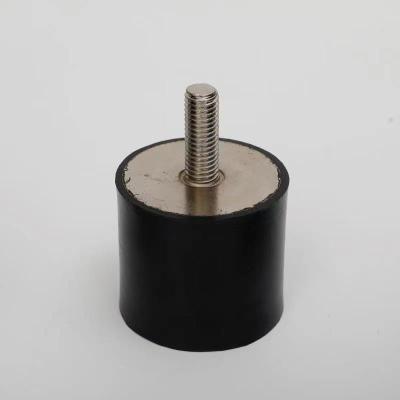 China Hardness Durometer Rating Black 	Rubber Shock Absorber With Customizable Options for sale