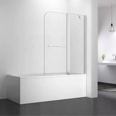 China OEM ODM Tempered Glass Shower Enclosure Hinged Folding Bathtub Screen for sale