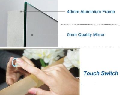 China Espejos iluminados ahorro de la energía del cuarto de baño, espejo de la pared con las luces llevadas en venta