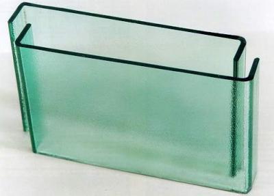 China Sandblasted Transparent U Shaped Glass Tempered for sale
