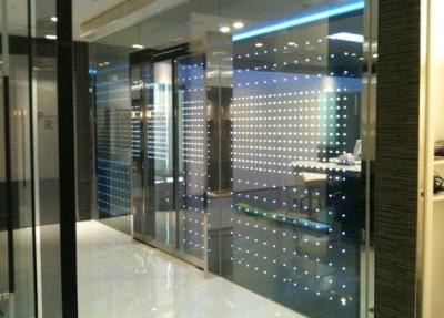 China PVB  Electronic Luminous Partition 40.7mm LED frosted Light Glass for sale