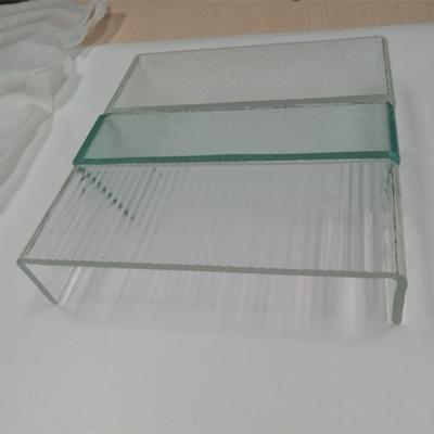 China 7mm Low Iron  U Shaped Glass  Sandblasted Surface Treatment for sale