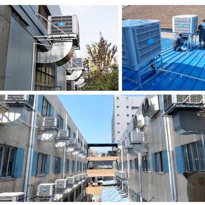 Chine ODM d'OEM maximum du volume de l'air de nouvelle d'air 6KW de climatiseurs de fenêtre évaporation solaire de refroidisseur 25000m3/H à vendre