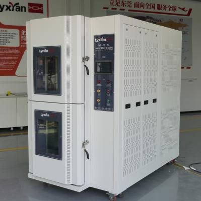 China Cámara de prueba de choque térmico Producto electrónico pantalla táctil de 2 zonas MIL-STD 810 estándar tamaño interno personalizado OEM ODM en venta