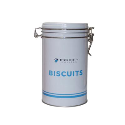 China Coffee Tin Can Round Tin Containers with Lids Cylinder Metal Coffee Box for sale