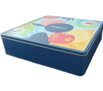 China Extra Large Tin Containers Large Cookie Tins with Lids Square Tin Box for Food Packaging for sale