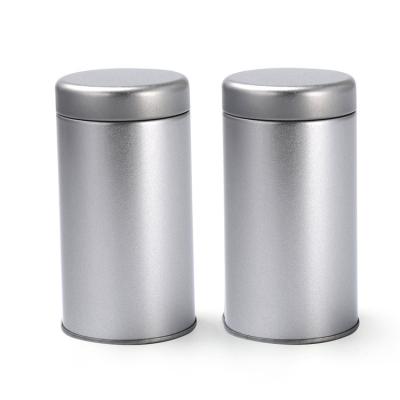 China Wholesale Empty Tea Tins Loose Leaf Tea Containers Round Metal Containers with Lids for sale