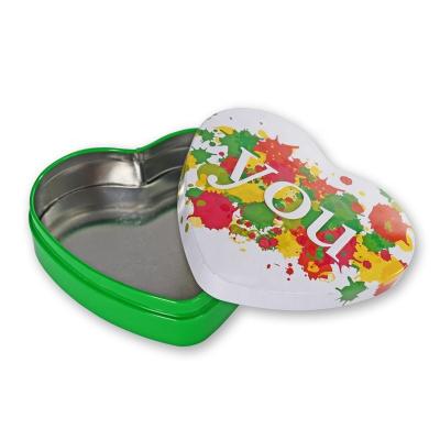 China Decorative Metal Tins with Lids Luxury Heart Shaped Metal Box Small Tin Cans for Sale for sale