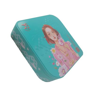 China New Style Metal Cookie Tins Square Christmas Tin Box Custom Design Tin Containers for sale