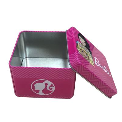 China Promotional Metal Square Tin Box Watch Gift Tin Packaging Containers CMYK Printed Square Metal Boxes for sale