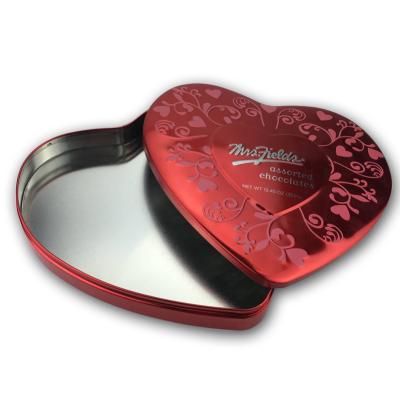 China Extra Large Tin Containers Heart Shaped Cake Tins Wholesale Tin Boxes for Gifts for sale