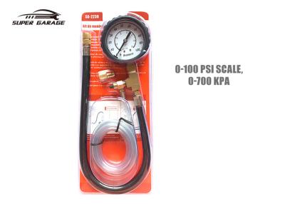 China Clamshell Fuel Pressure Tester Kits Car Quickly Easily Located Diagnostic Tools 0-700kPa for sale