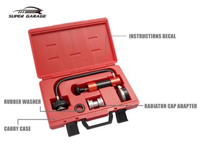 China Durable Coolant Pressure Tester kits / Radiator Cap Test Kit 0-30Psi for sale