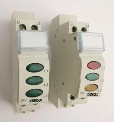 China 220 Volt Led Voltage MCB Indicator Three Color One Mould for sale