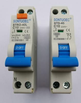 China 18MM 4.5KA RCBO Circuit Breaker With Overcurrent Protection for sale