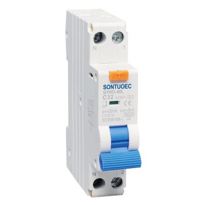 China 6KA Residual Current RCBO Circuit Breaker 18mm Width Overload Protection for sale