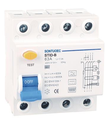 China B Type RCCB Residual Current Circuit Breaker Recharge Station Protection for sale