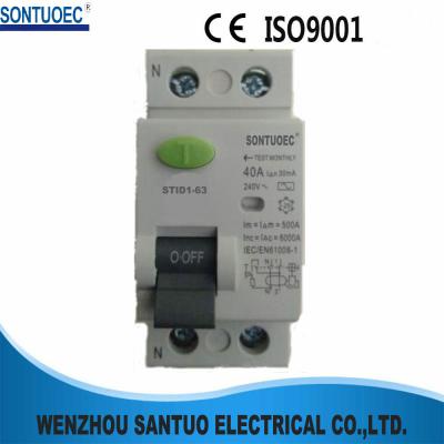 China Sontuoec 6KA RCCB Circuit Breaker 2P 400V AC 16A Electrical Type for sale