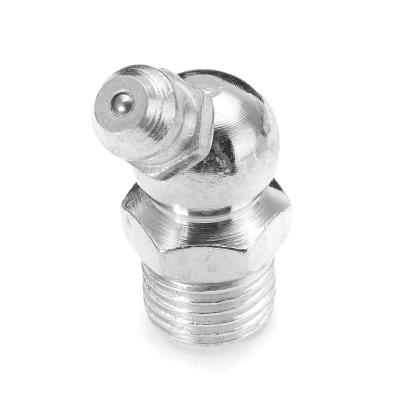 China Zinc Galvanized 45 Degree Grease Zerk M10 Grease Nipple Accessories For Excavator for sale
