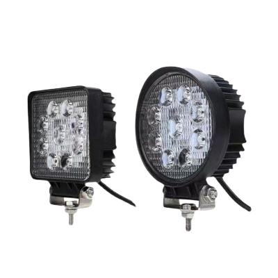 China 10-30v Round LED Tractor Work Lights 27w Motorcycle Spot for sale