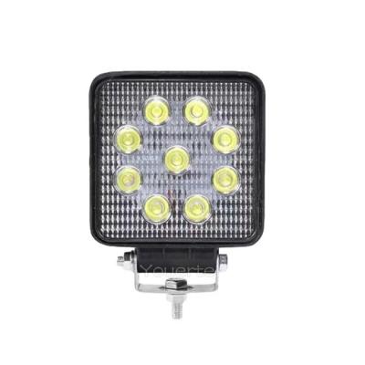 China 4x4 27w LED Tractor Lights 3x9 , Yellow LED Truck Fog Light for sale