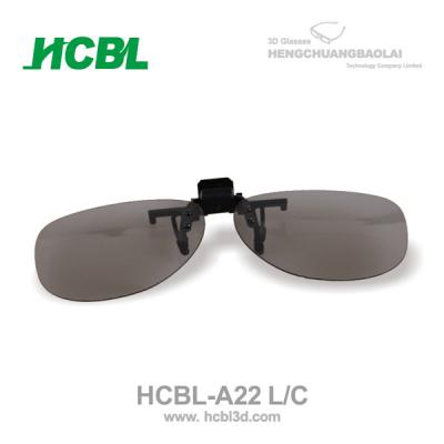 China Metal Clip On Linear Polarized 3D Glasses For Cinema with TAC 0.72 or 1.00 mm Lens for sale