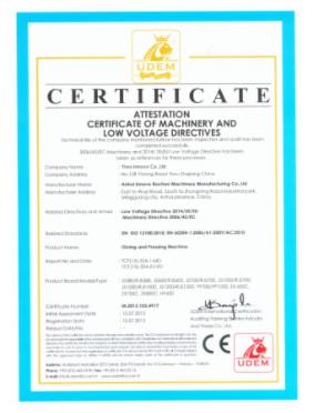 CE Certificate - Anhui Innovo Bochen Machinery Manufacturing Co., Ltd.