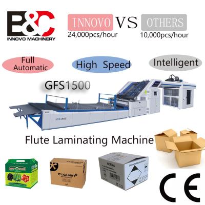 China Intelligent Automatic Corrugated Board Paper Pasting Lamination Machine High Speed Flute Laminator Machine 200meter/min for sale