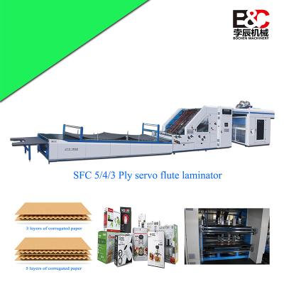 China Servo Type 5 Ply Automatic Flute Laminating Machine For Corrugated for sale