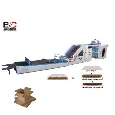 China SFC 2200 5 Ply 180 Gsm Corrugated Box Online Automatic Pasting Flute Lamination Machine for sale