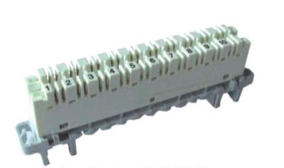 China PC Material 110 Terminal Block Highband 10 Pair Module White Body Grey Base for sale