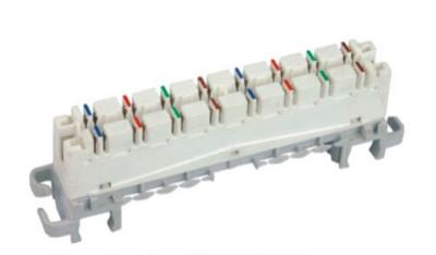 China Highband 8 Pairs Module 110 Punch Block Cat6 PC Material For Networking for sale