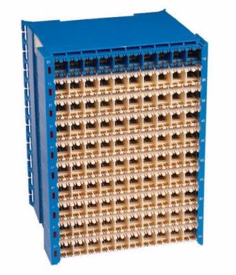 China Silver Printed MDF Main Distribution Frame 100 Pairs Protection Connection Terminal Block for sale