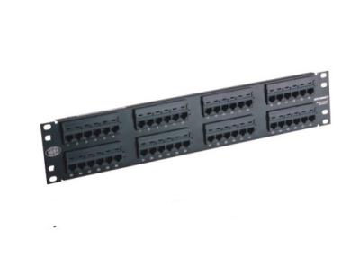 China Panel de conexión para montaje en rack de 48 puertos Panel de conexión UTP de 19 '' de 2U Cat5e 110 IDC En conformidad con la RoHS en venta