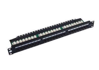 China UTP Patch Panel 24 Port Cat6 , Cold Roll Steel 19