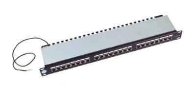 China Full Shielded Rack Mount Patch Panel 24 Port Cat5e 19