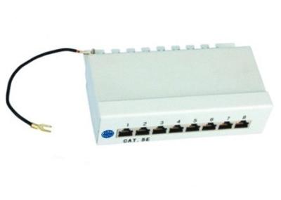 China White Krone IDC Rack Mount Patch Panel Cat5e 8 Port Shielded Patch Panel FTP / STP for sale