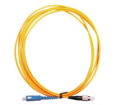 China FC - SC Optical Fiber Patch Cord Single Core Single Mode Fiber Optic Cable for sale