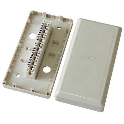 China White Cable Distribution Box 10 Pairs LSA Module Indoor Telephone Distribution Box for sale