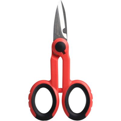 China Multipurpose wire duct scissors, industrial jumper Kevlar scissors for sale