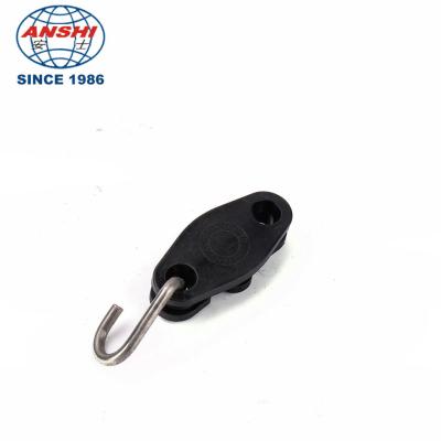 Chine FTTH leather wire rope clamp leather wire hook S-shaped fixing butterfly fiber optic hook leather wire rope clamp à vendre