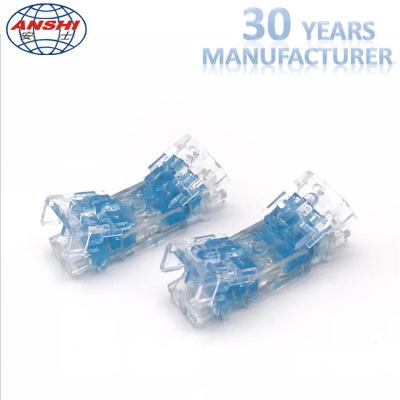 China Four Pair Inline Connector Wire Connectors 0.4 - 0.7mm Transparent Lock Joint for sale