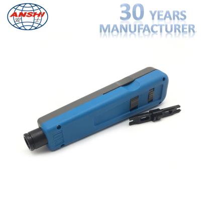 China ANSHI Impact And Punch Down Tool For 110 Wiring Block Rack Mount Blue Color for sale