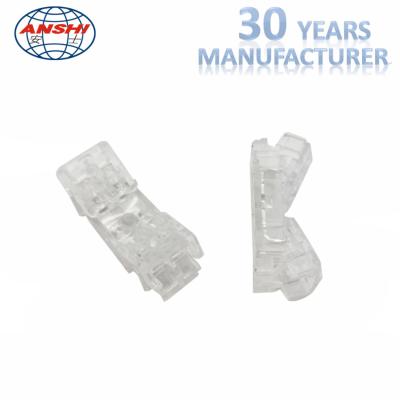 China Four Pair Inline IDC Terminal Block Transparent Lock Joint High Impact Material for sale