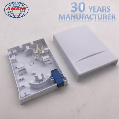 China 1 Port Single Fiber FTTH Distribution Box Socket Indoor Fibre Optic Termination Box for sale