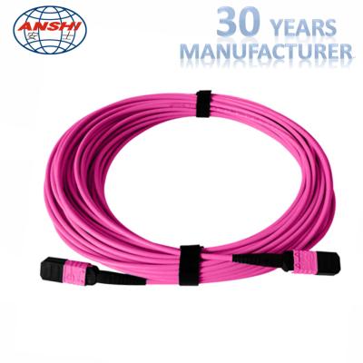 China Cordón de remiendo de fibra óptica de 12 bases SM/milímetro de tipo de la fibra para la extensión del cable en venta