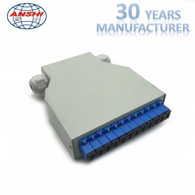 China Metal Material Fiber Optic Box Waterproof Terminal Box Sc Capacity 129 * 130 * 40mm for sale
