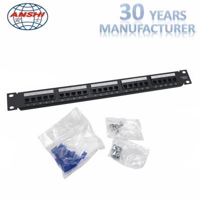 China 25 Ports RJ11 Krone IDC Unshielded Rack Mount Patch Panel for sale